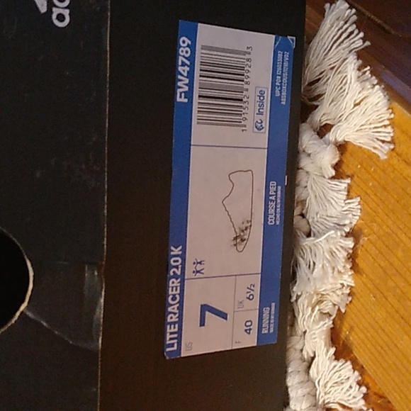 Youth Or Women's Adidas Lite Ricer 2.0 K Running Shoes - Picture 6 of 8